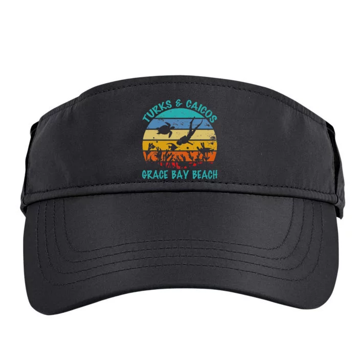 Turks And Caicos Islands West Indies Grace Bay Beach Gifts Adult Drive Performance Visor