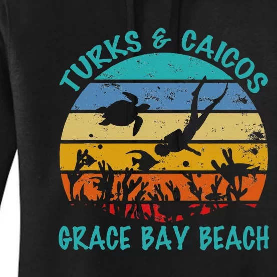 Turks And Caicos Islands West Indies Grace Bay Beach Gifts Women's Pullover Hoodie