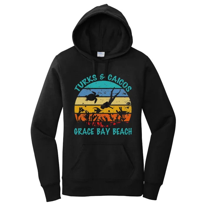 Turks And Caicos Islands West Indies Grace Bay Beach Gifts Women's Pullover Hoodie