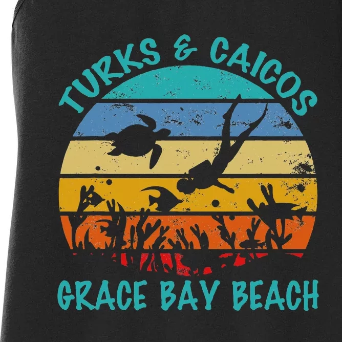 Turks And Caicos Islands West Indies Grace Bay Beach Gifts Women's Racerback Tank