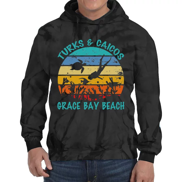 Turks And Caicos Islands West Indies Grace Bay Beach Gifts Tie Dye Hoodie