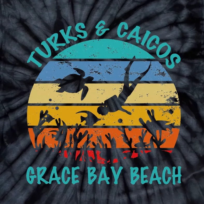 Turks And Caicos Islands West Indies Grace Bay Beach Gifts Tie-Dye T-Shirt