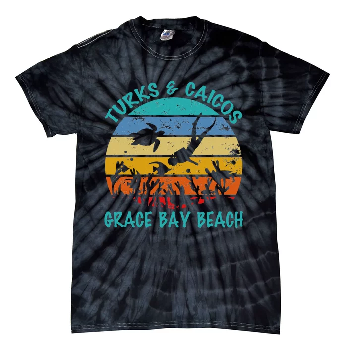 Turks And Caicos Islands West Indies Grace Bay Beach Gifts Tie-Dye T-Shirt