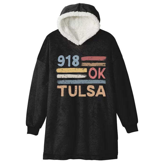 Tulsa Area Code 918 Residents State Oklahoma Hooded Wearable Blanket