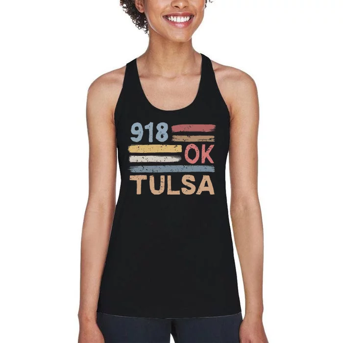 Tulsa Area Code 918 Residents State Oklahoma Women's Racerback Tank