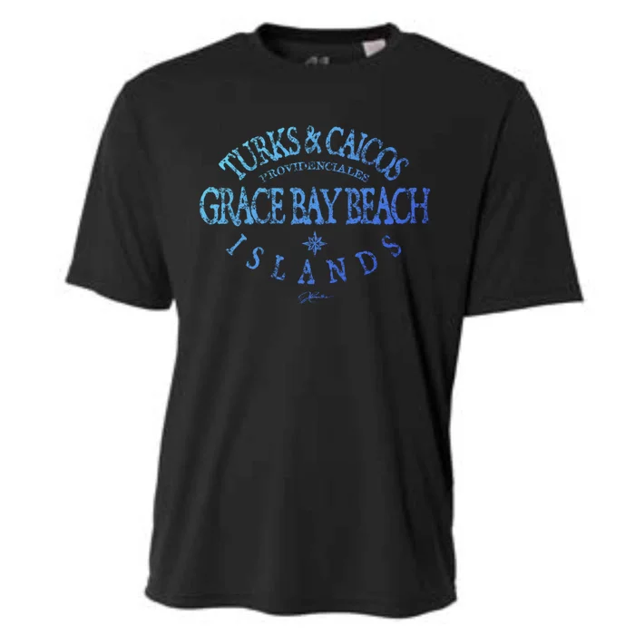 Turks And Caicos Islands Grace Bay Beach Gift Cooling Performance Crew T-Shirt