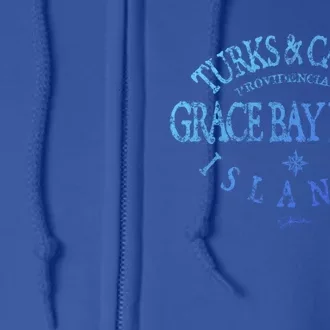 Turks And Caicos Islands Grace Bay Beach Gift Full Zip Hoodie