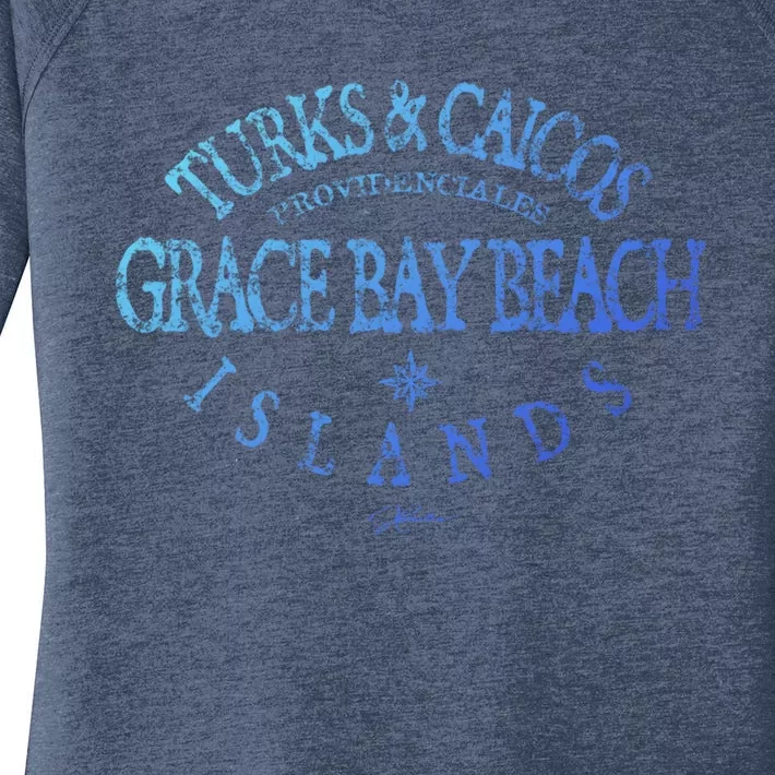 Turks And Caicos Islands Grace Bay Beach Gift Women's Perfect Tri Tunic Long Sleeve Shirt