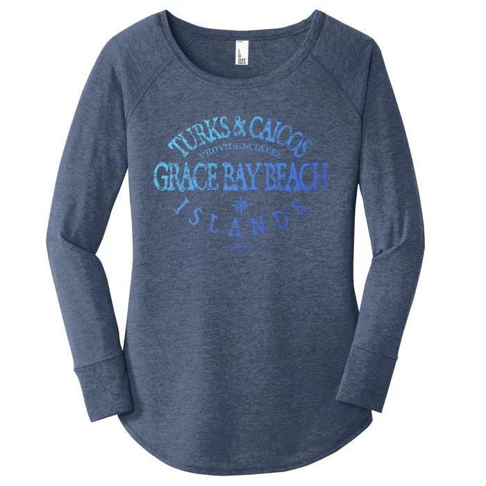 Turks And Caicos Islands Grace Bay Beach Gift Women's Perfect Tri Tunic Long Sleeve Shirt