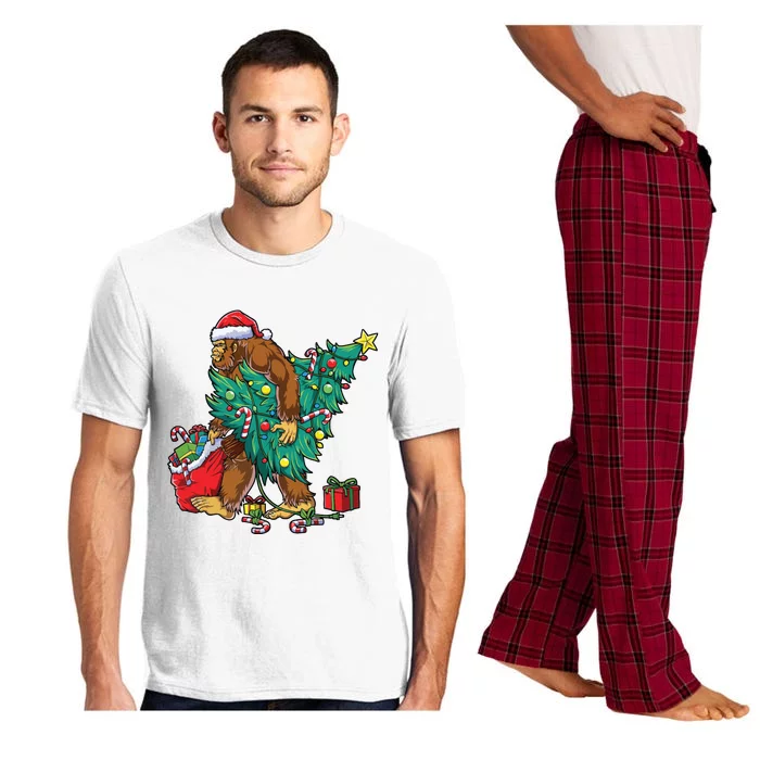 The Ape Carries Pine Trees And Christmas Presents To Deliver. Pajama Set