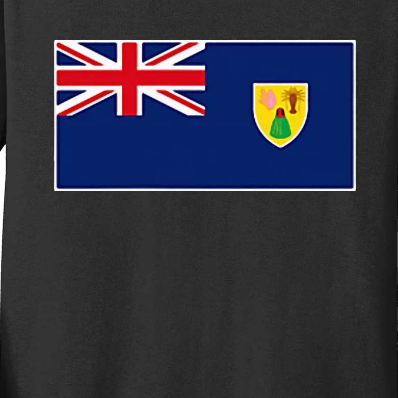 Turks And Caicos Islands Flag Providenciales Islander Kids Long Sleeve Shirt