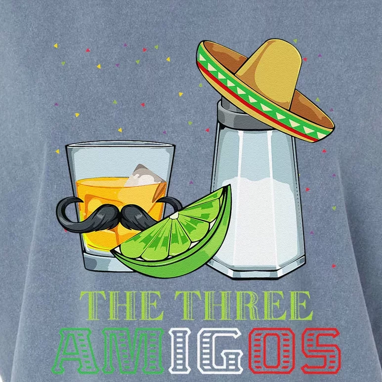 Three Amigos Cinco De Mayo Mexican Mexico Tequila Lime Salt Garment-Dyed Women's Muscle Tee