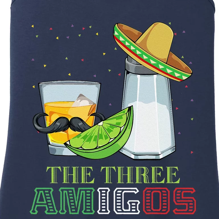 Three Amigos Cinco De Mayo Mexican Mexico Tequila Lime Salt Ladies Essential Tank