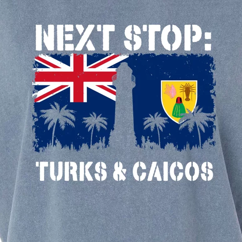 Turks And Caicos Summer Vacation Trip Next Stop Vacay Vibes Gift Garment-Dyed Women's Muscle Tee