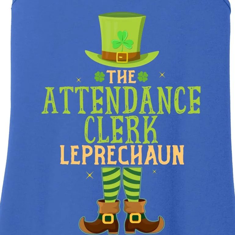 The Attendance Clerk Leprechaun Matching St Patricks Day Gift Ladies Essential Tank