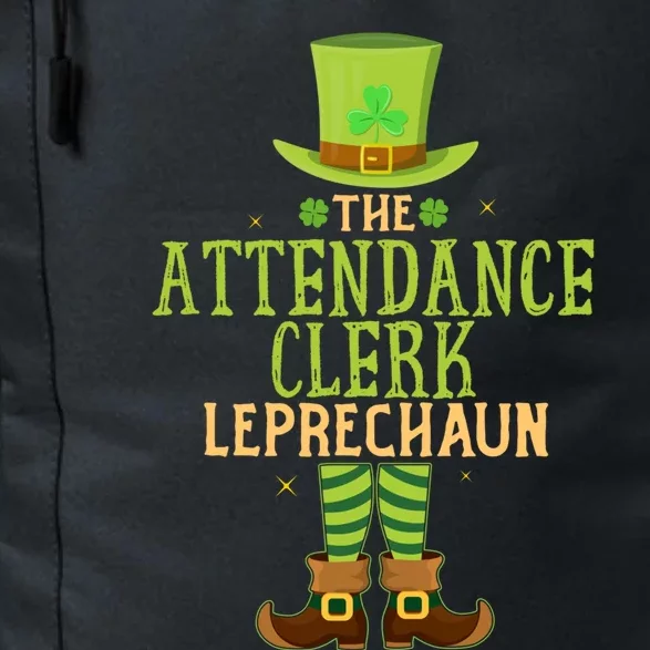 The Attendance Clerk Leprechaun Matching St Patricks Day Gift Daily Commute Backpack