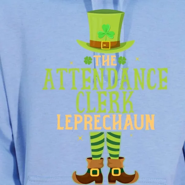 The Attendance Clerk Leprechaun Matching St Patricks Day Gift Unisex Surf Hoodie