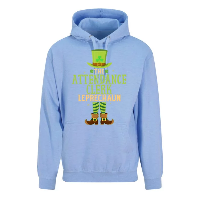 The Attendance Clerk Leprechaun Matching St Patricks Day Gift Unisex Surf Hoodie