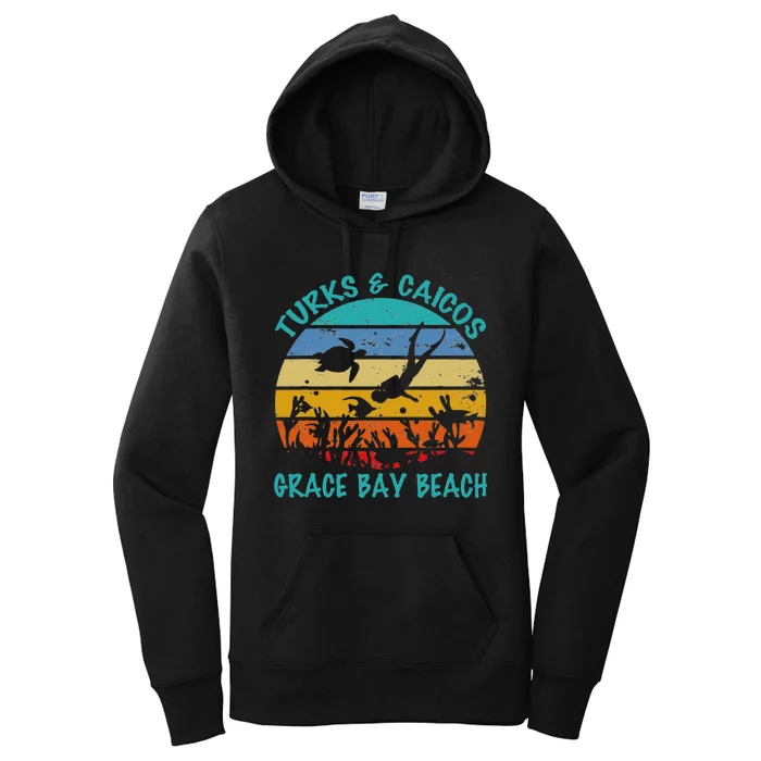 Turks And Caicos Islands West Indies Grace Bay Beach Women's Pullover Hoodie