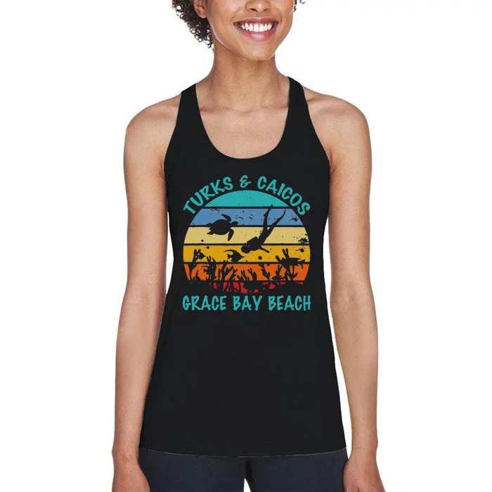 Turks And Caicos Islands West Indies Grace Bay Beach Women's Racerback Tank