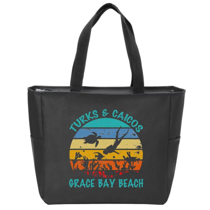 Turks And Caicos Islands West Indies Grace Bay Beach Zip Tote Bag