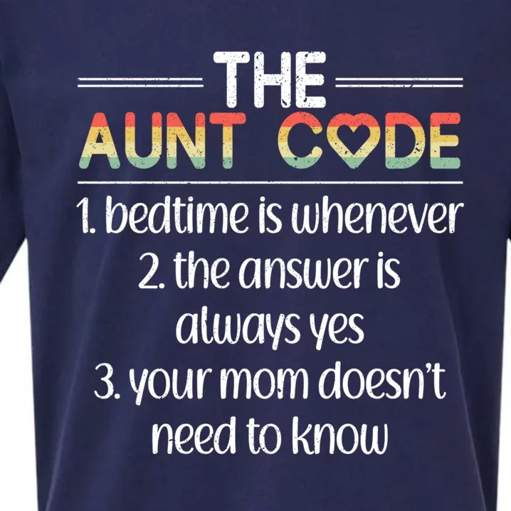 The Aunt Code Auntie Meaningful Gift Sueded Cloud Jersey T-Shirt