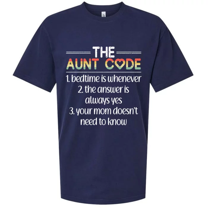 The Aunt Code Auntie Meaningful Gift Sueded Cloud Jersey T-Shirt