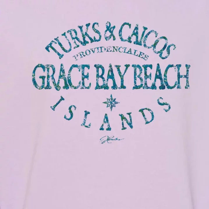 Turks And Caicos Islands Grace Bay Beach Gift Garment-Dyed Sweatshirt