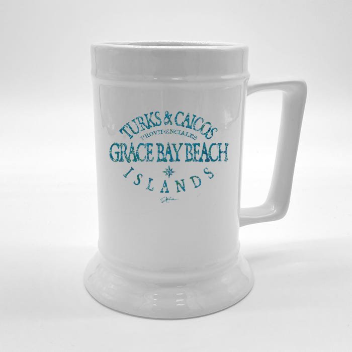 Turks And Caicos Islands Grace Bay Beach Gift Front & Back Beer Stein