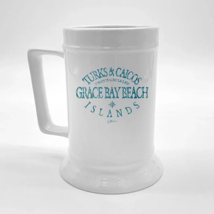 Turks And Caicos Islands Grace Bay Beach Gift Front & Back Beer Stein