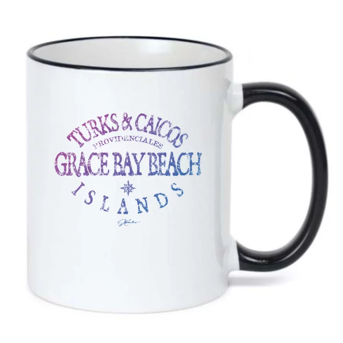 Turks And Caicos Islands Grace Bay Beach Gift Black Color Changing Mug