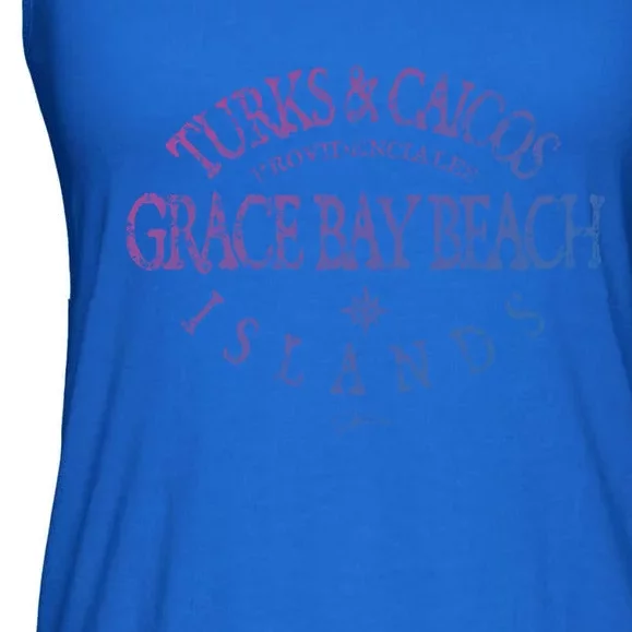 Turks And Caicos Islands Grace Bay Beach Gift Ladies Essential Flowy Tank