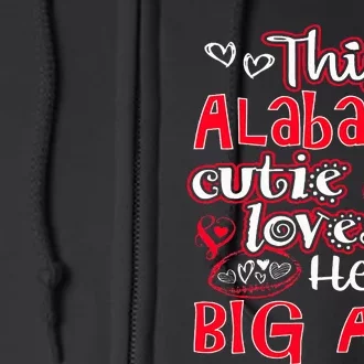 This Alabama Cutie Loves Her Big Al! Fun Football Full Zip Hoodie