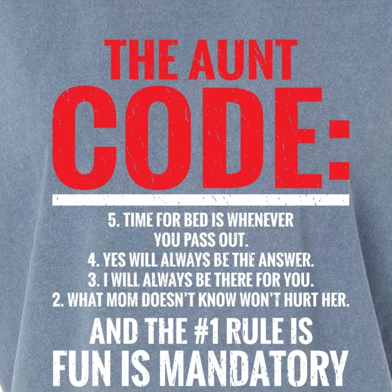 The Aunt Code Fun Is Datory Family Sister Aunt Gift Garment-Dyed Women's Muscle Tee