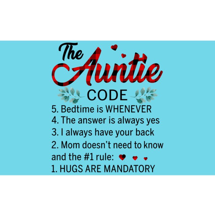 The Auntie Code Hugs Are Datory Gift Bumper Sticker