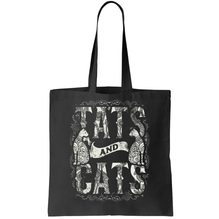 Tats And Cats Tattooist Tattoo Body Art Tattooing Cat Kitten Tote Bag