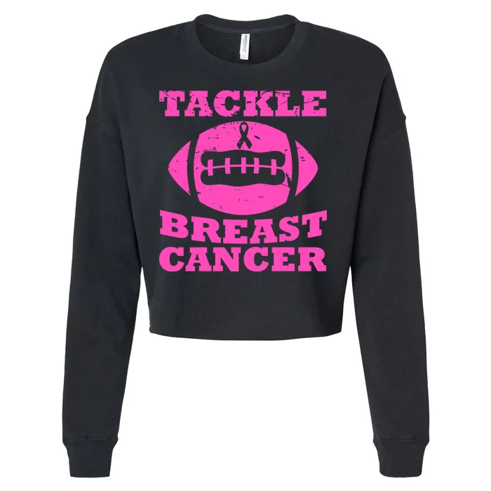 Tackle Breast Cancer Cropped Pullover Crew