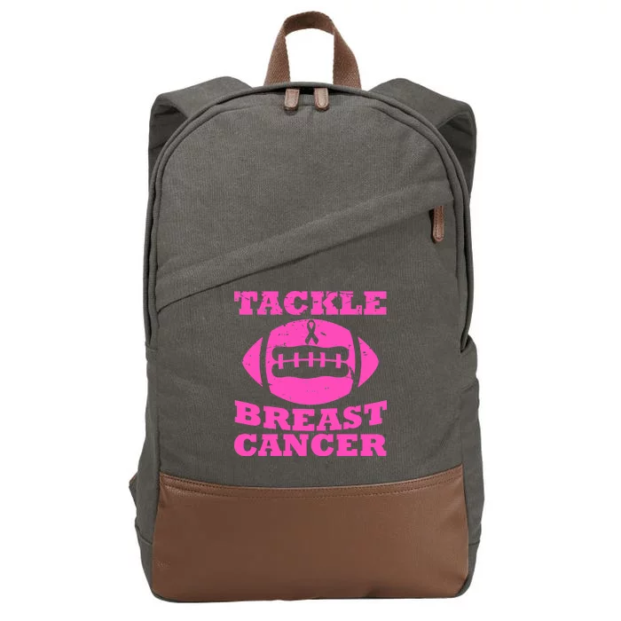 Tackle Breast Cancer Cotton Canvas Backpack