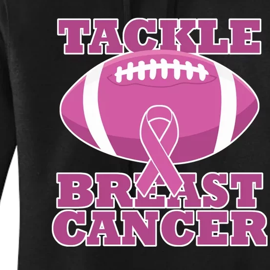 Tackle Breast Cancer Awareness Football Women's Pullover Hoodie