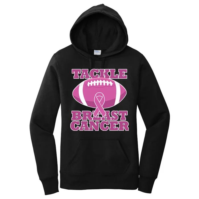 Tackle Breast Cancer Awareness Football Women's Pullover Hoodie