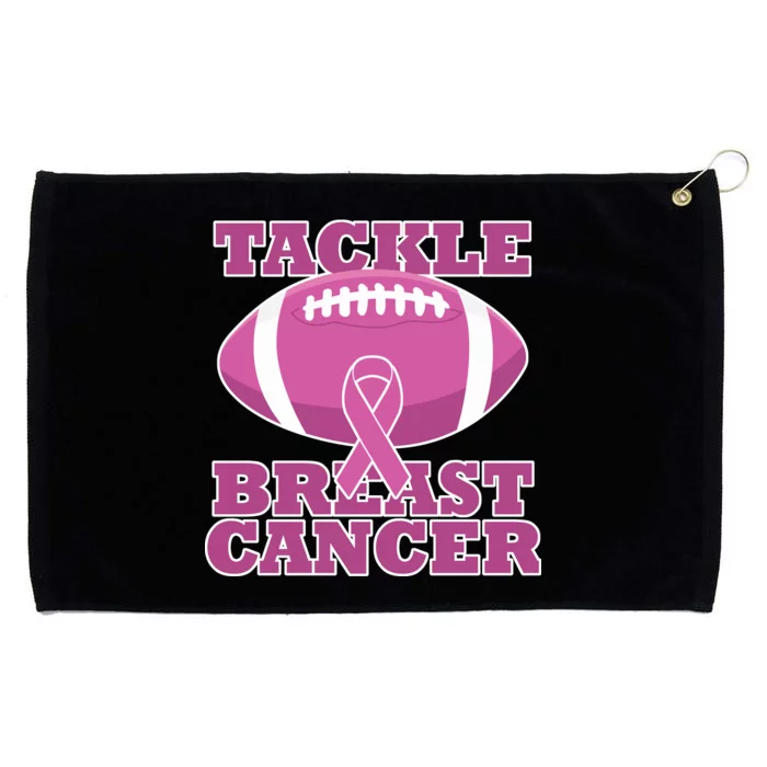 Tackle Breast Cancer Awareness Football Grommeted Golf Towel