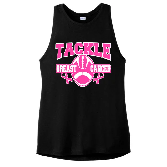 Tackle Breast Cancer1 Ladies Tri-Blend Wicking Tank