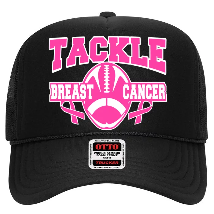 Tackle Breast Cancer1 High Crown Mesh Trucker Hat