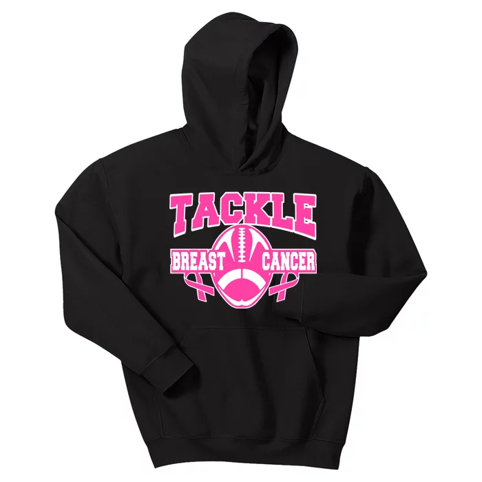 Tackle Breast Cancer1 Kids Hoodie