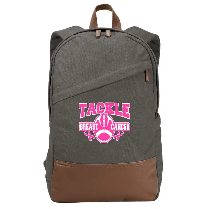 Tackle Breast Cancer1 Cotton Canvas Backpack