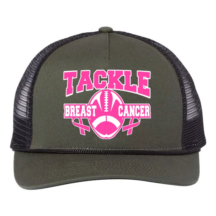 Tackle Breast Cancer1 Retro Rope Trucker Hat Cap