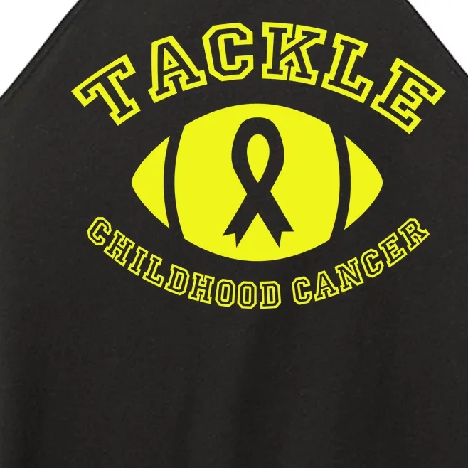 Tackle Childhood Cancer Women’s Perfect Tri Rocker Tank