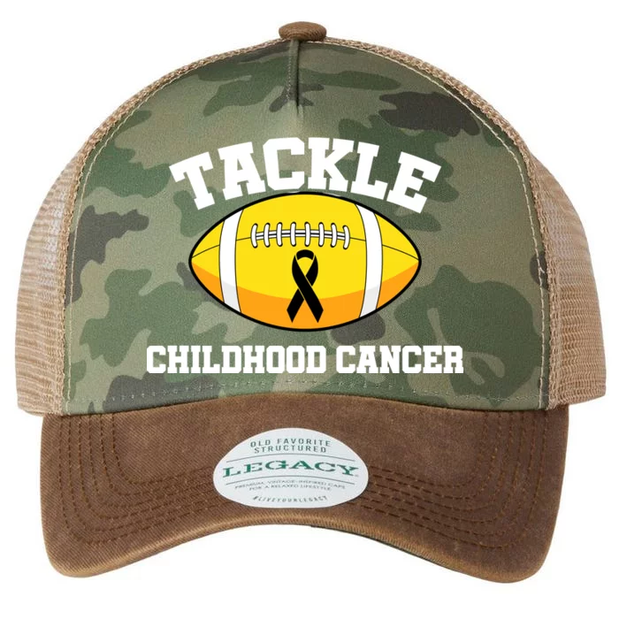 Tackle Childhood Cancer Football Logo Legacy Tie Dye Trucker Hat