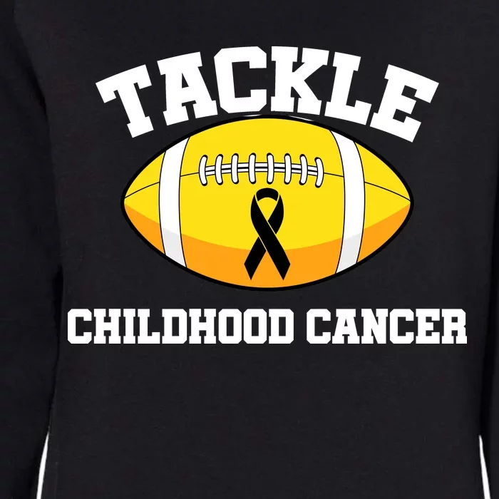 Tackle Childhood Cancer Football Logo Womens California Wash Sweatshirt