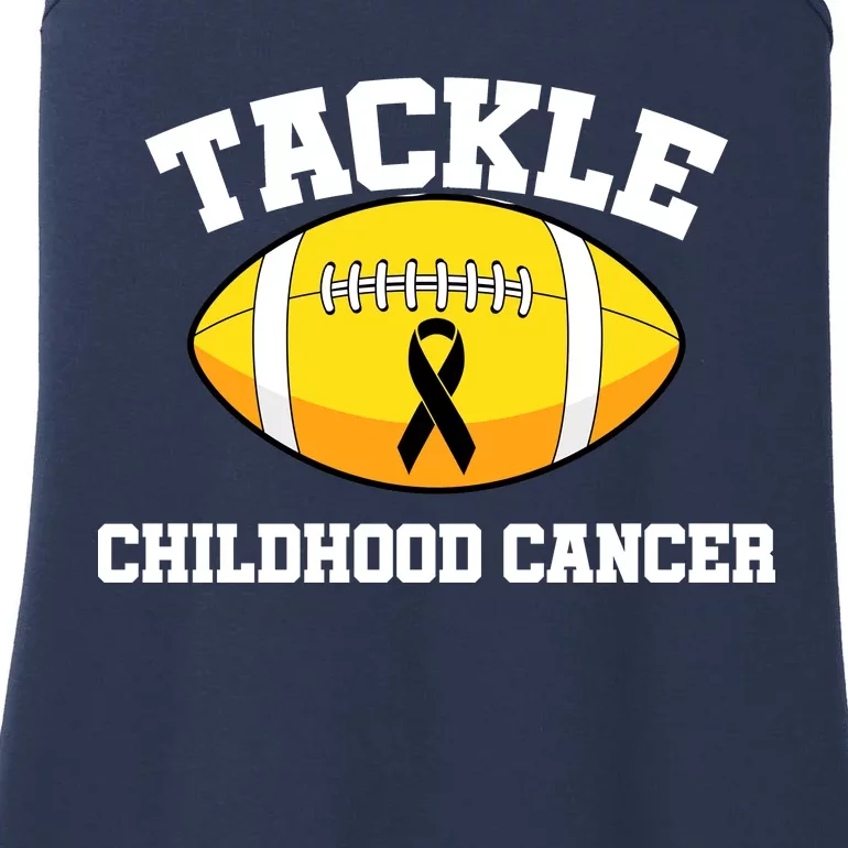 Tackle Childhood Cancer Football Logo Ladies Essential Tank